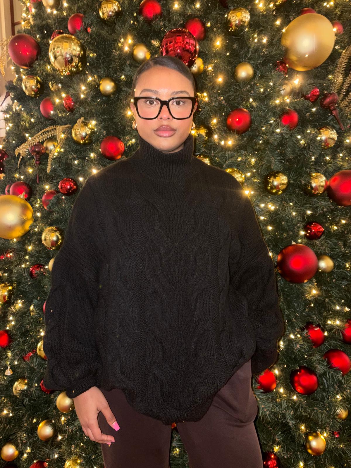 Patterned Knit Sweater